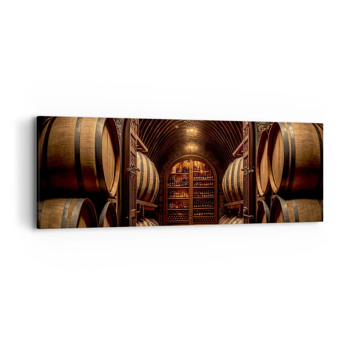 Bild auf Leinwand - Leinwandbild - Stimmungsvoller Keller - 90x30 cm