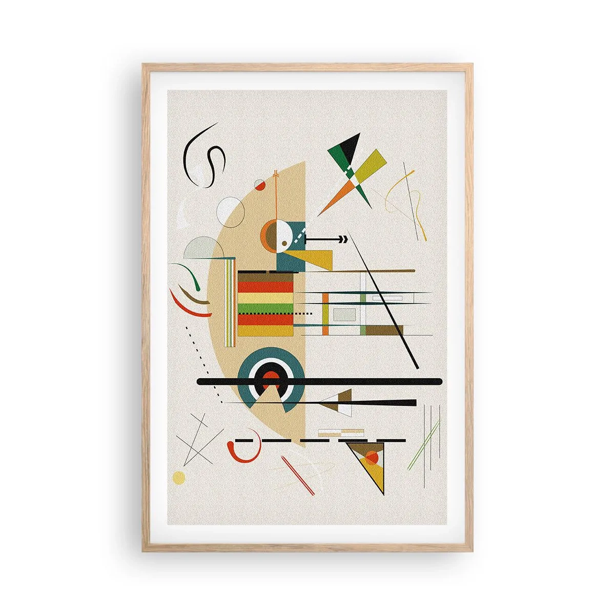 Poster in einem Rahmen aus heller Eiche - Und die Welt lacht - 61x91 cm