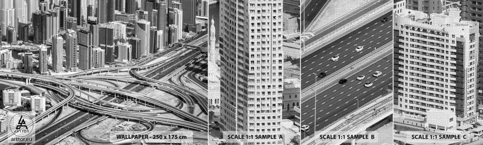 Fototapeten Muster Premium Canvas - Dubai - die unmögliche Stadt - Stadt, Die Architektur, Metropole - 100x30 cm