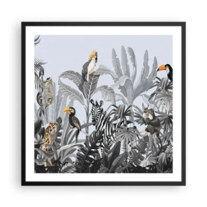 Poster in einem schwarzem Rahmen - Afrikanisches Märchen - 60x60 cm