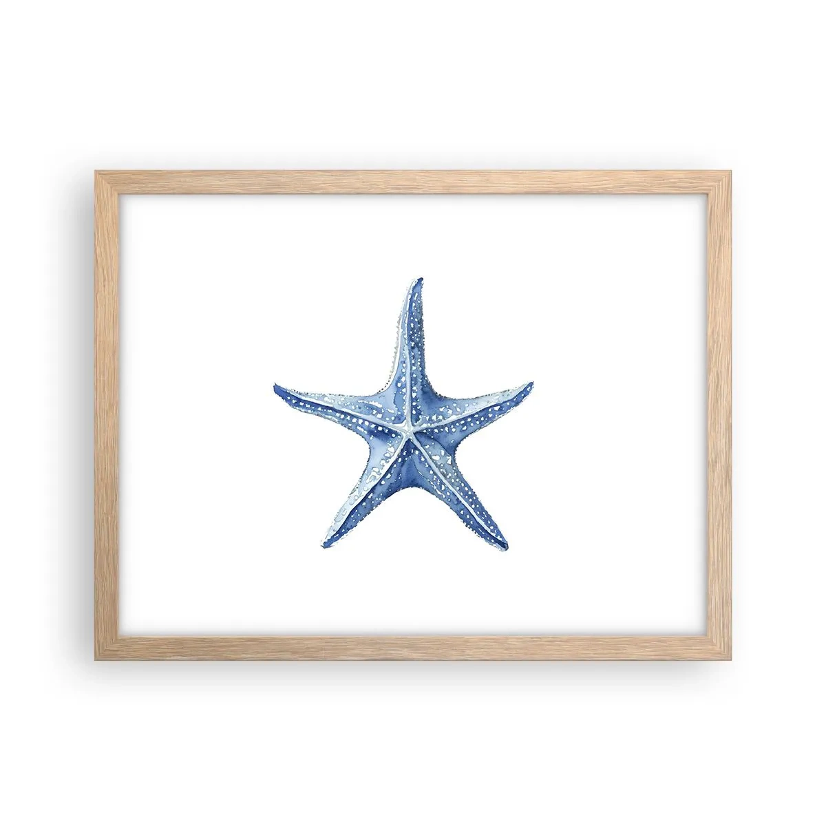 Poster in einem Rahmen aus heller Eiche - Stern des Meeres - 40x30 cm