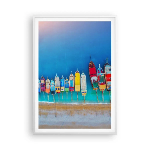 Poster in einem weißen Rahmen - Aus der Vogelperspektive - 70x100 cm