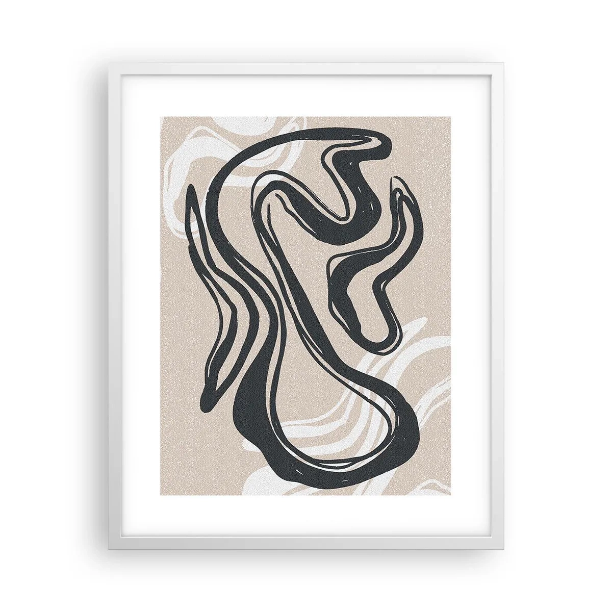 Poster in einem weißen Rahmen - Vervielfachter Ausdruck - 40x50 cm