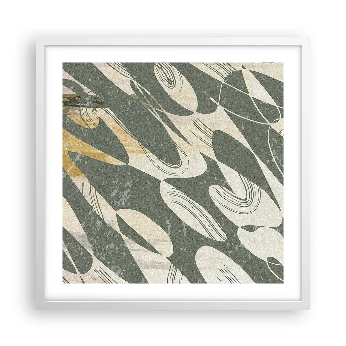 Poster in einem weißen Rahmen - Rhythmische Abstraktion - 50x50 cm