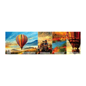 Fototapeten Muster Selbstklebend Deluxe Sticker - In der Stille sieht man mehr - Ballon, Landschaft, Natur - 100x30 cm