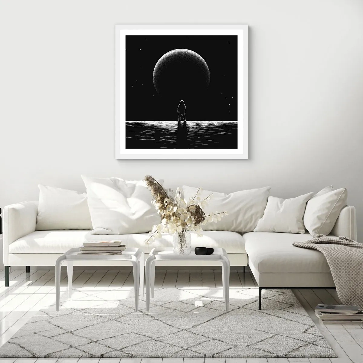 Poster in einem weißen Rahmen - Angesicht zu Angesicht - 50x50 cm