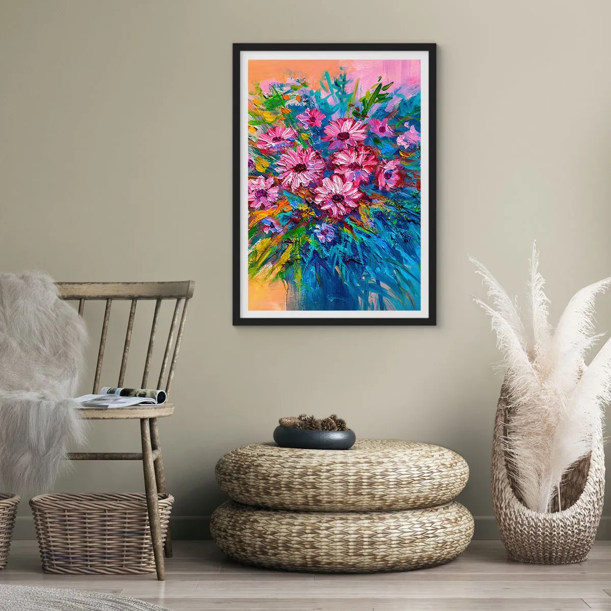 Poster in einem schwarzem Rahmen - Lebensenergie - 40x50 cm
