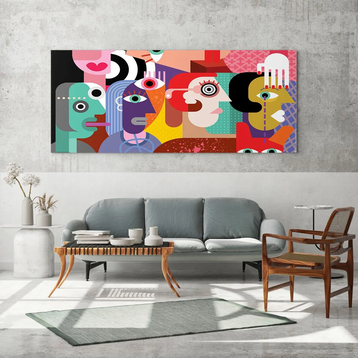 Glasbild - Bild auf glas - Wir sind von Herrn Picasso - 90x30 cm