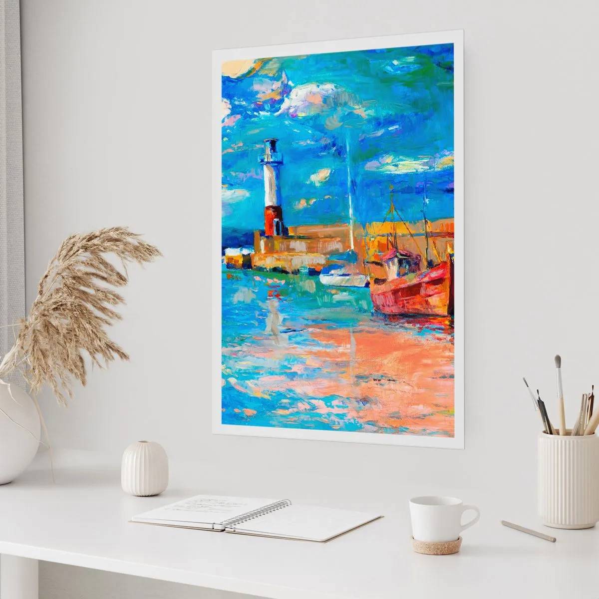 Poster - Ein Nachmittag in der Regenbogenbucht - 61x91 cm
