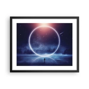 Poster in einem schwarzem Rahmen - Sie sind schon da ... - 50x40 cm