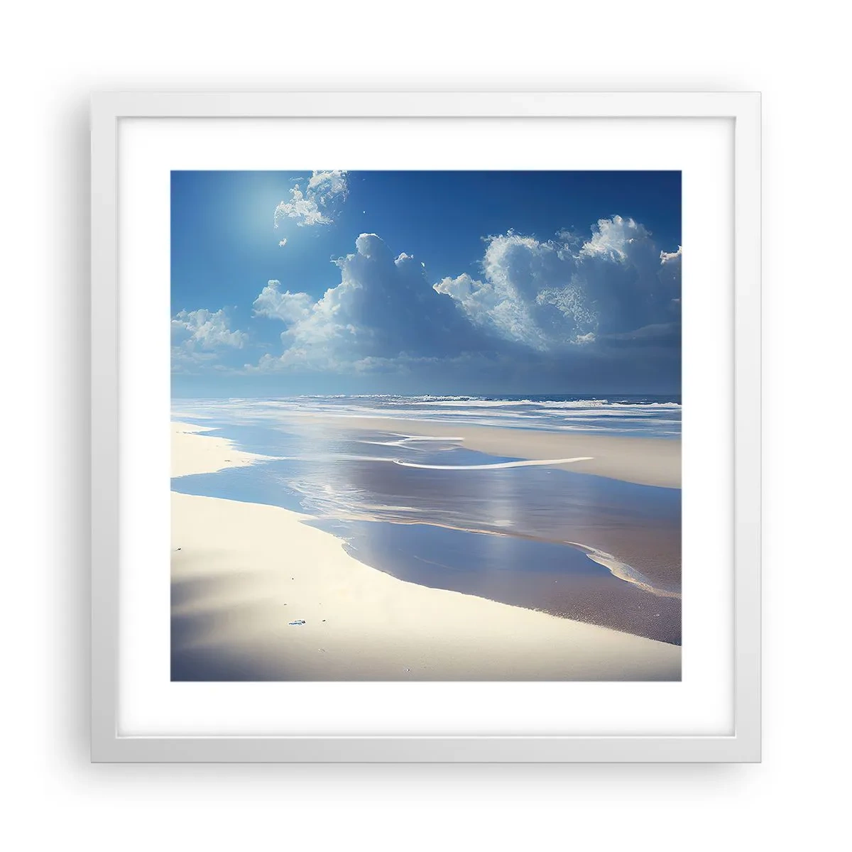 Poster in einem weißen Rahmen - Paradiesischer Urlaub - 40x40 cm