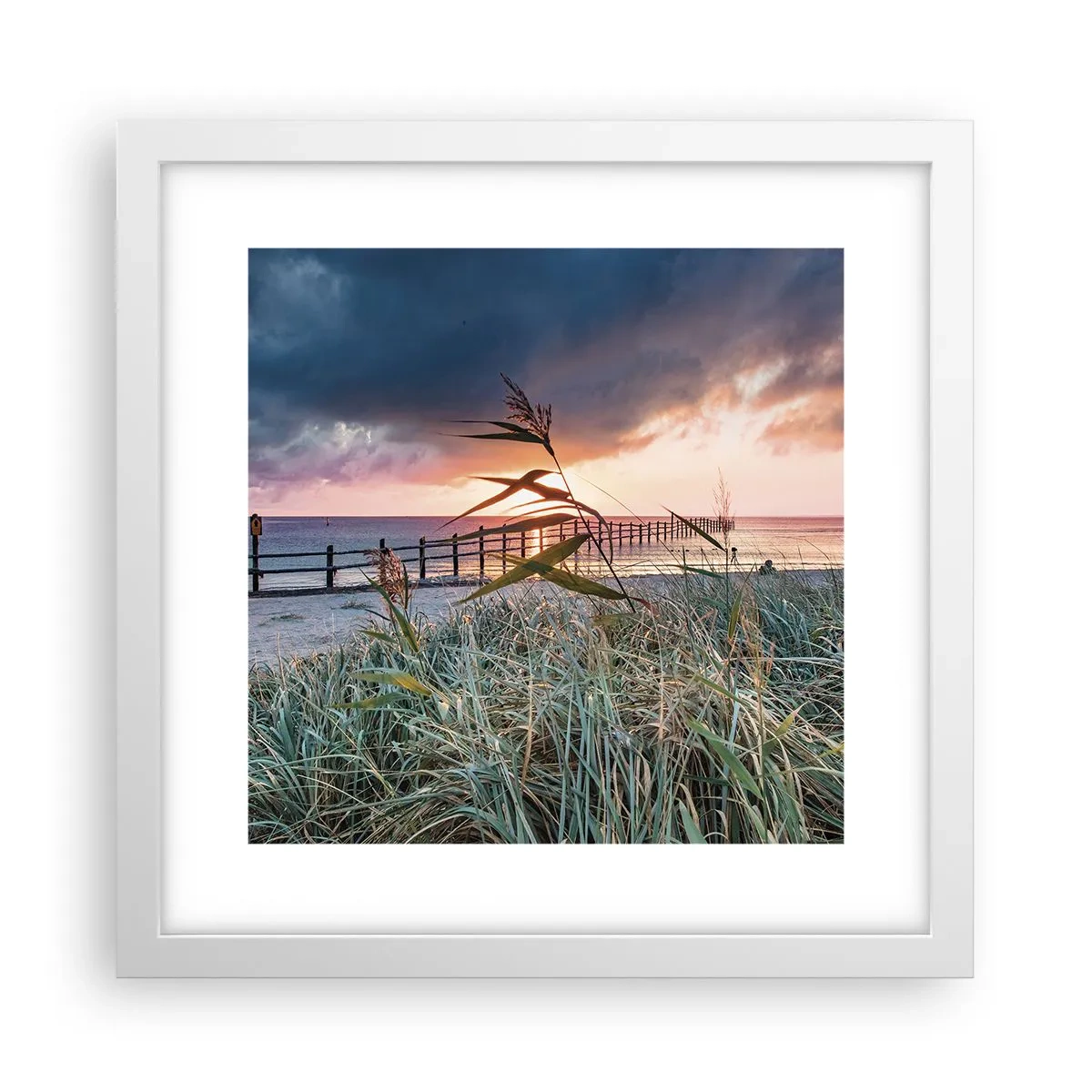 Poster in einem weißen Rahmen - Es vergeht nicht mit dem Wind - 30x30 cm