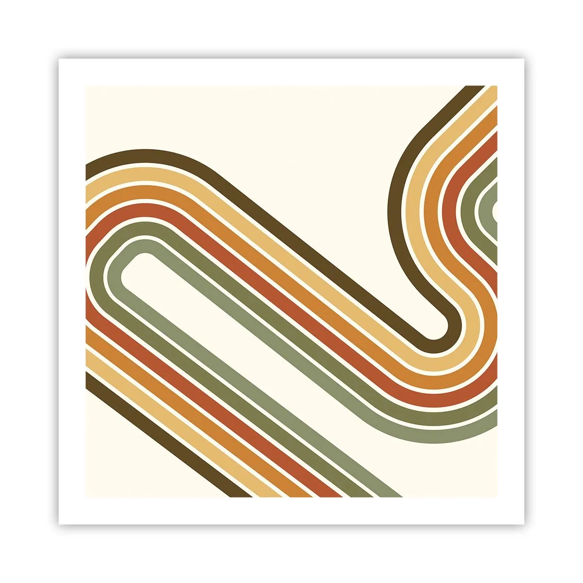 Poster - Zickzack zum Ziel - 60x60 cm