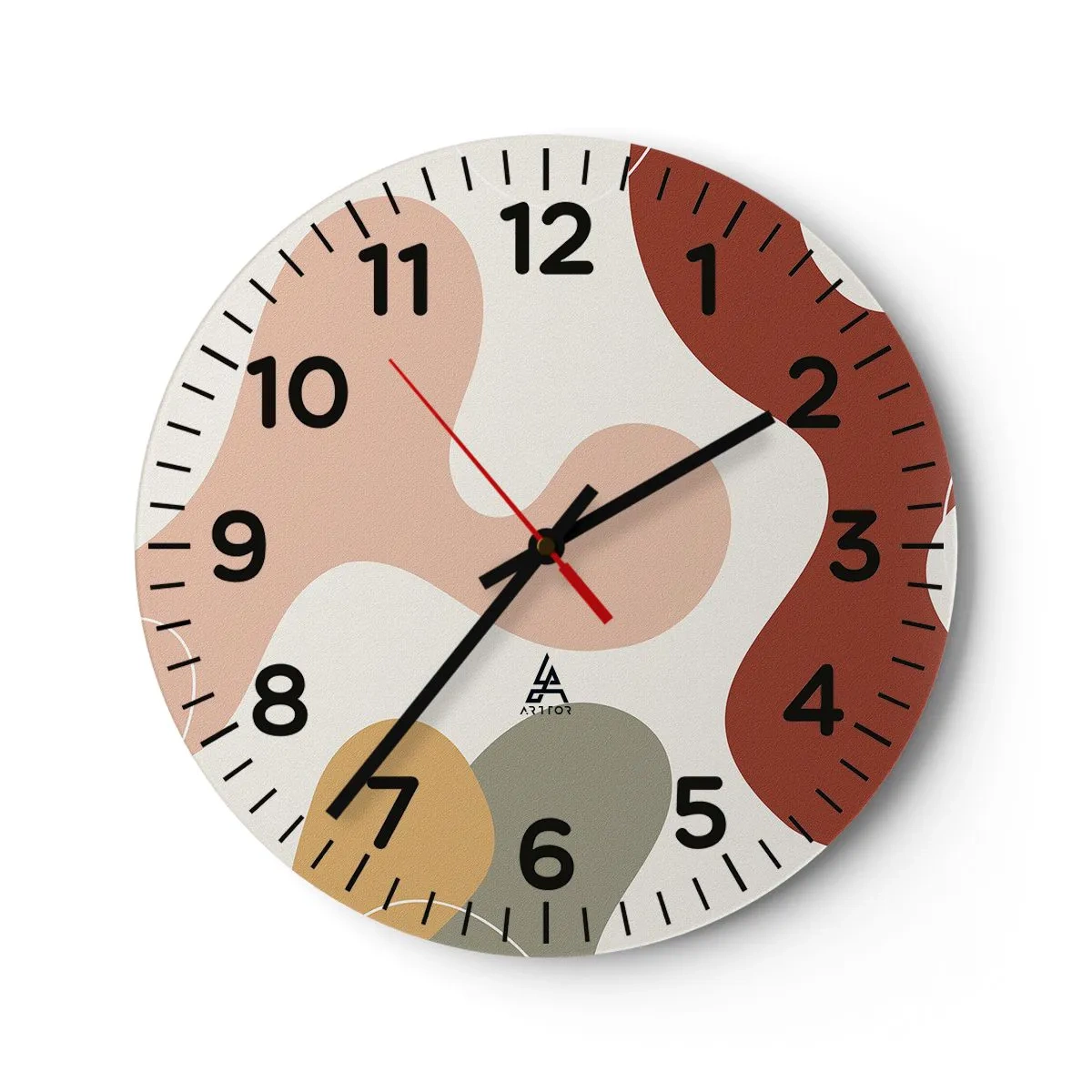 Wanduhr - Glasuhr - Kringel oder Schnörkel? - 30x30 cm