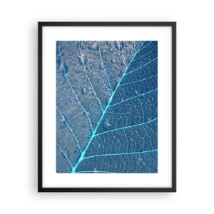 Poster in einem schwarzem Rahmen - Leben in Blau - 40x50 cm