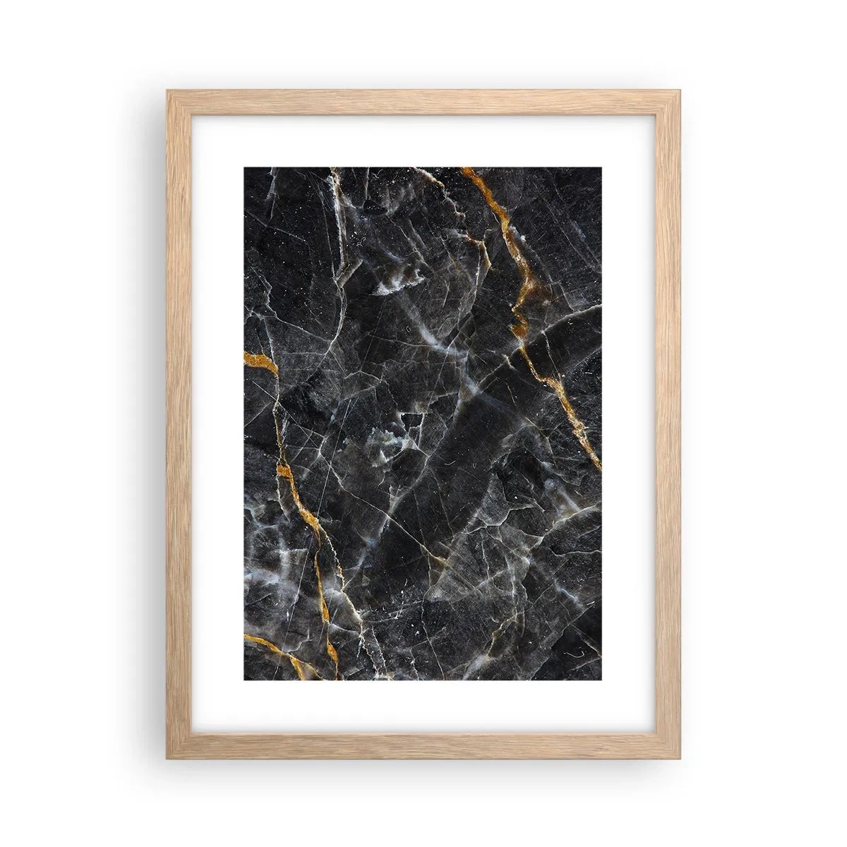 Poster in einem Rahmen aus heller Eiche - Das Innenleben des Steins - 30x40 cm