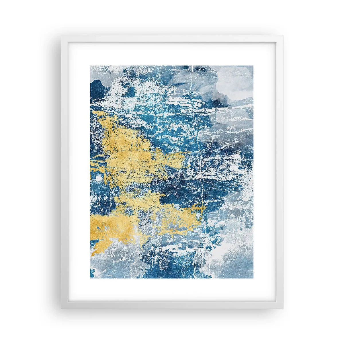 Poster in einem weißen Rahmen - Abstraktion voller Wetter - 40x50 cm