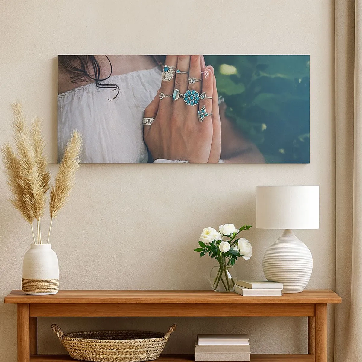 Bild auf Leinwand - Leinwandbild - Willkommen im Zentrum des Seins - 100x40 cm