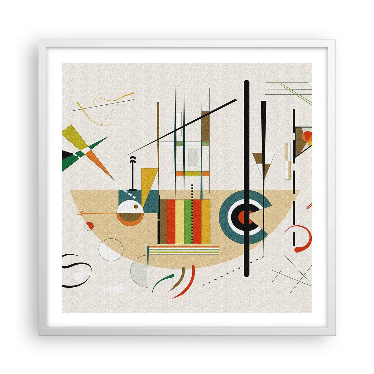 Poster in einem weißen Rahmen - Und die Welt lacht - 60x60 cm