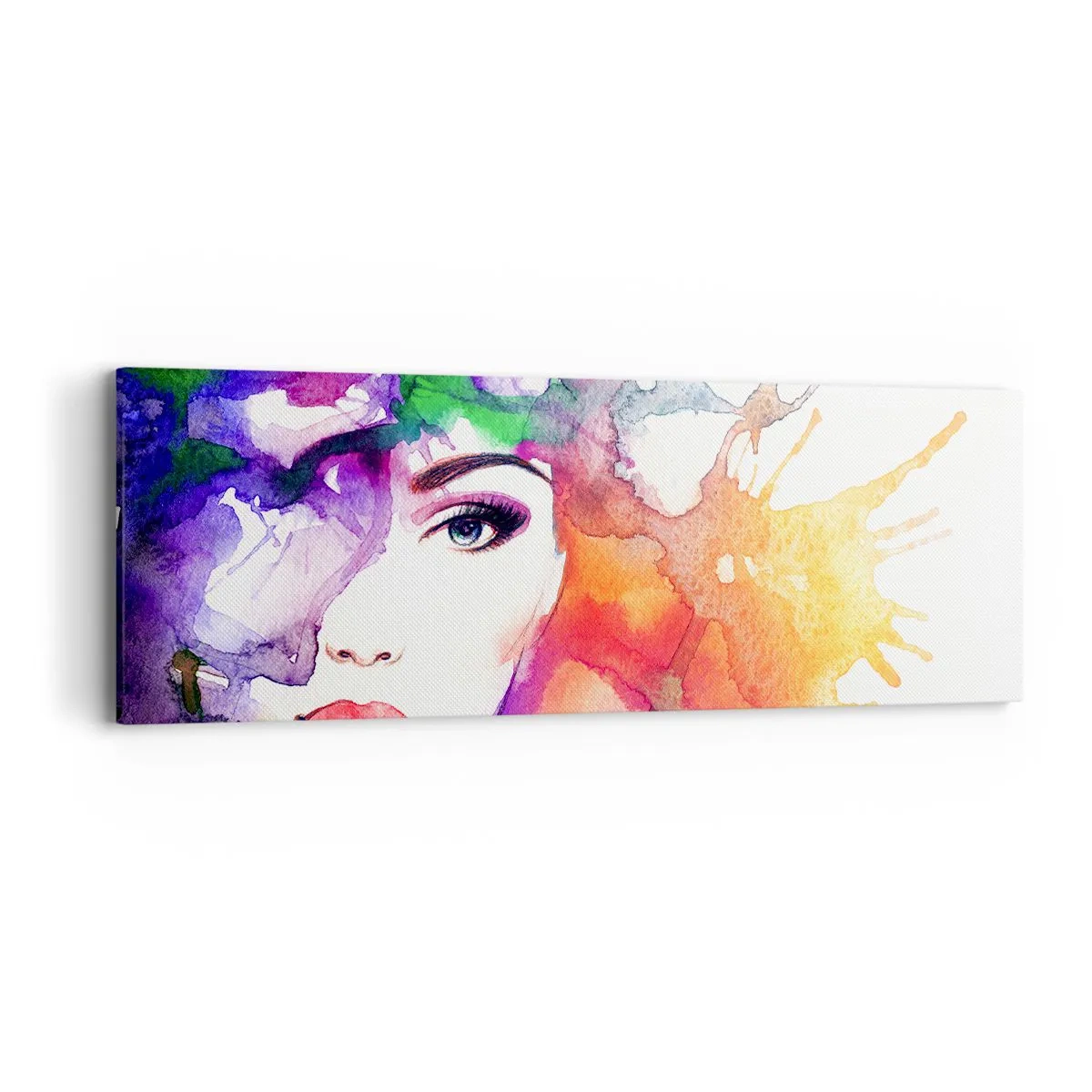 Bild auf Leinwand - Leinwandbild - Mit dem Kopf in den Wolken - 90x30 cm