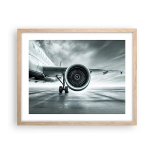 Poster in einem Rahmen aus heller Eiche - Die Macht ist da! - 50x40 cm