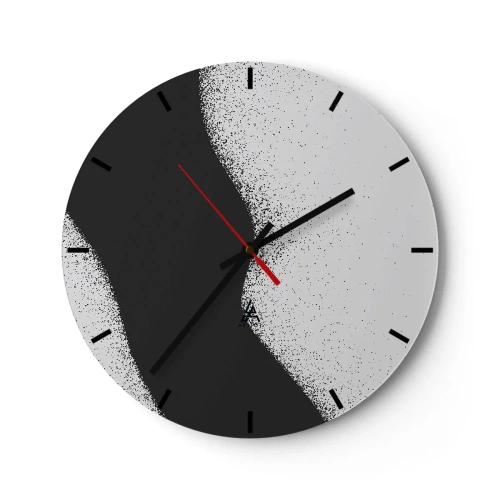 Wanduhr - Glasuhr - Flüssiges Gleichgewicht - 40x40 cm