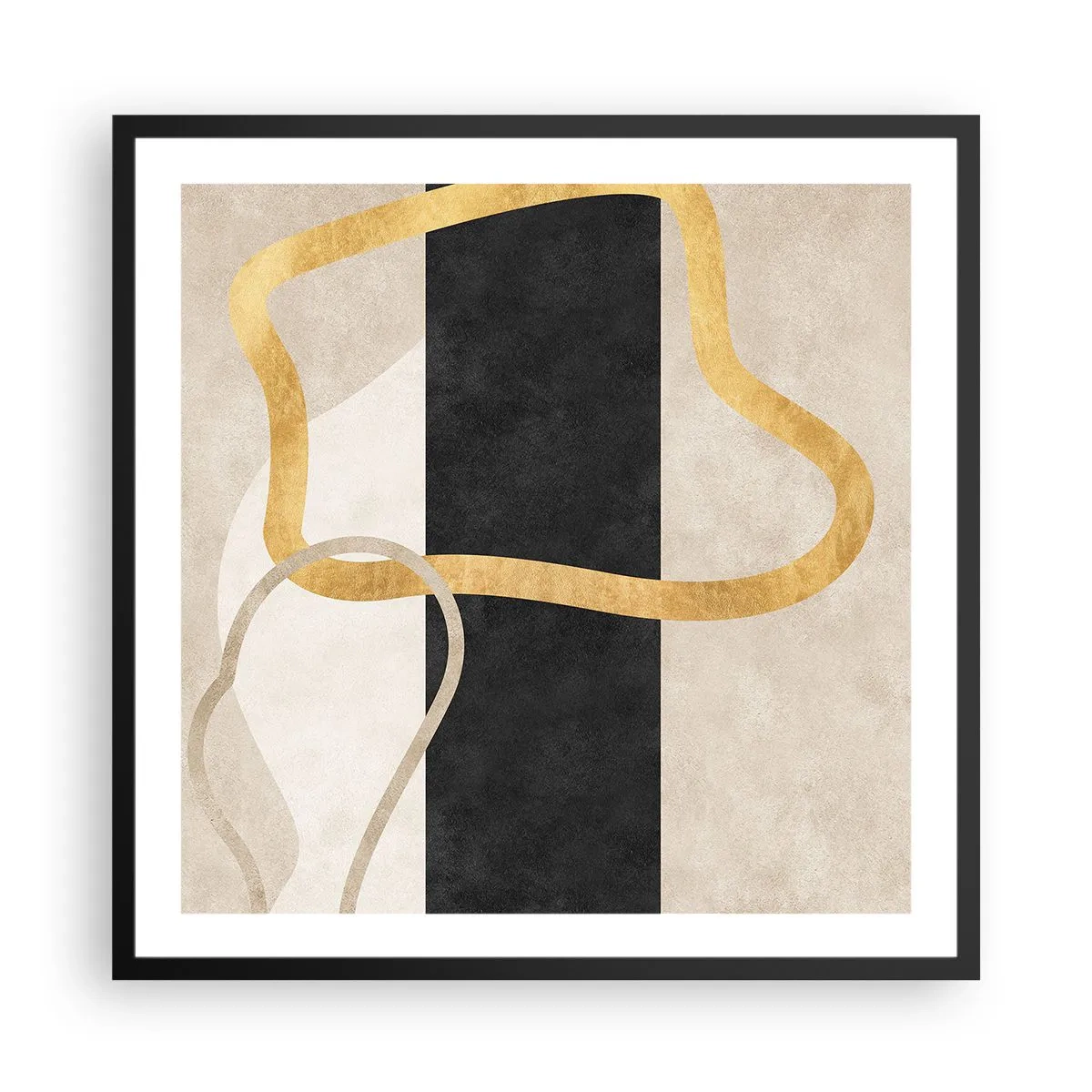 Poster in einem schwarzem Rahmen - Schleifenformen - 60x60 cm