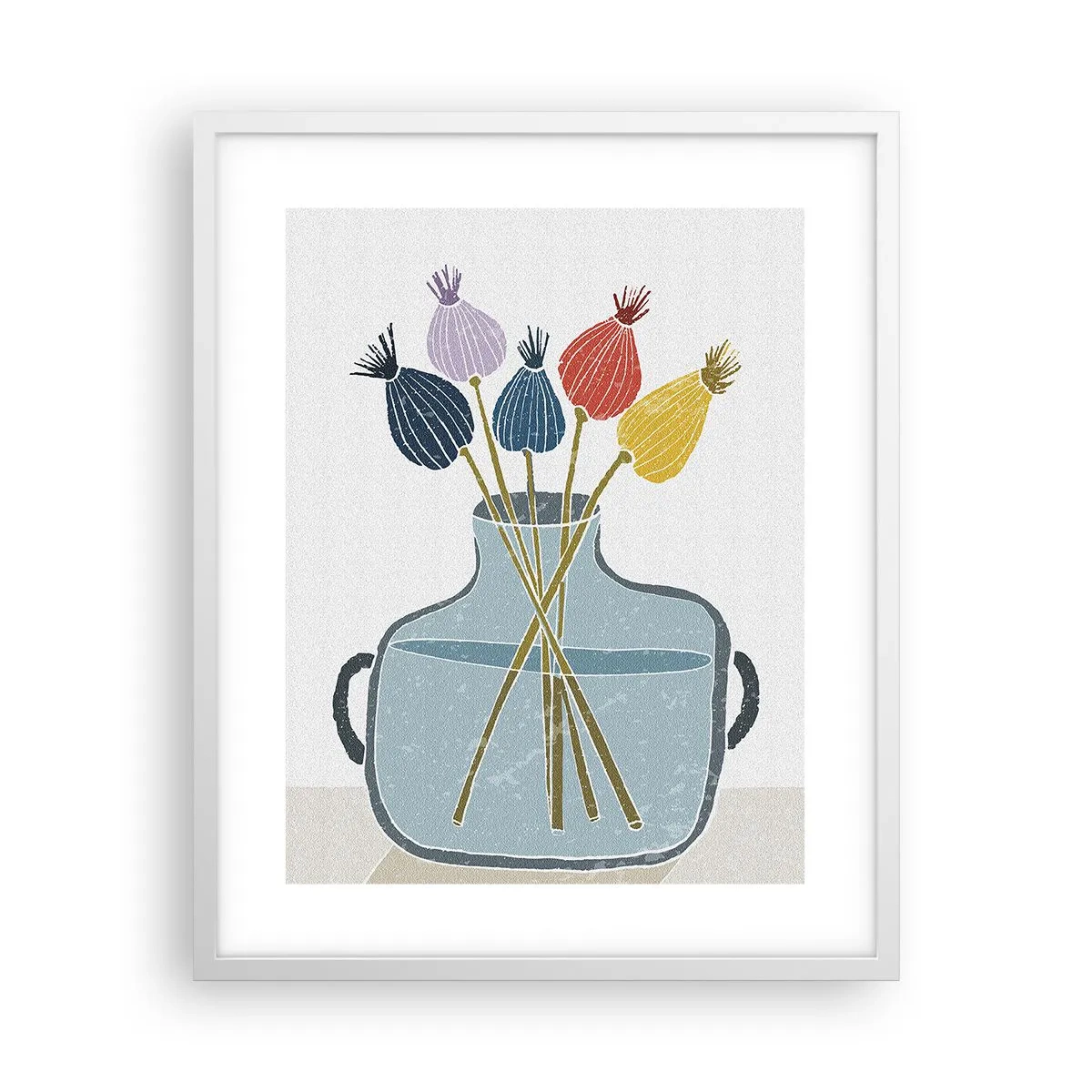 Poster in einem weißen Rahmen - Es ist mucksmäuschenstill - 40x50 cm