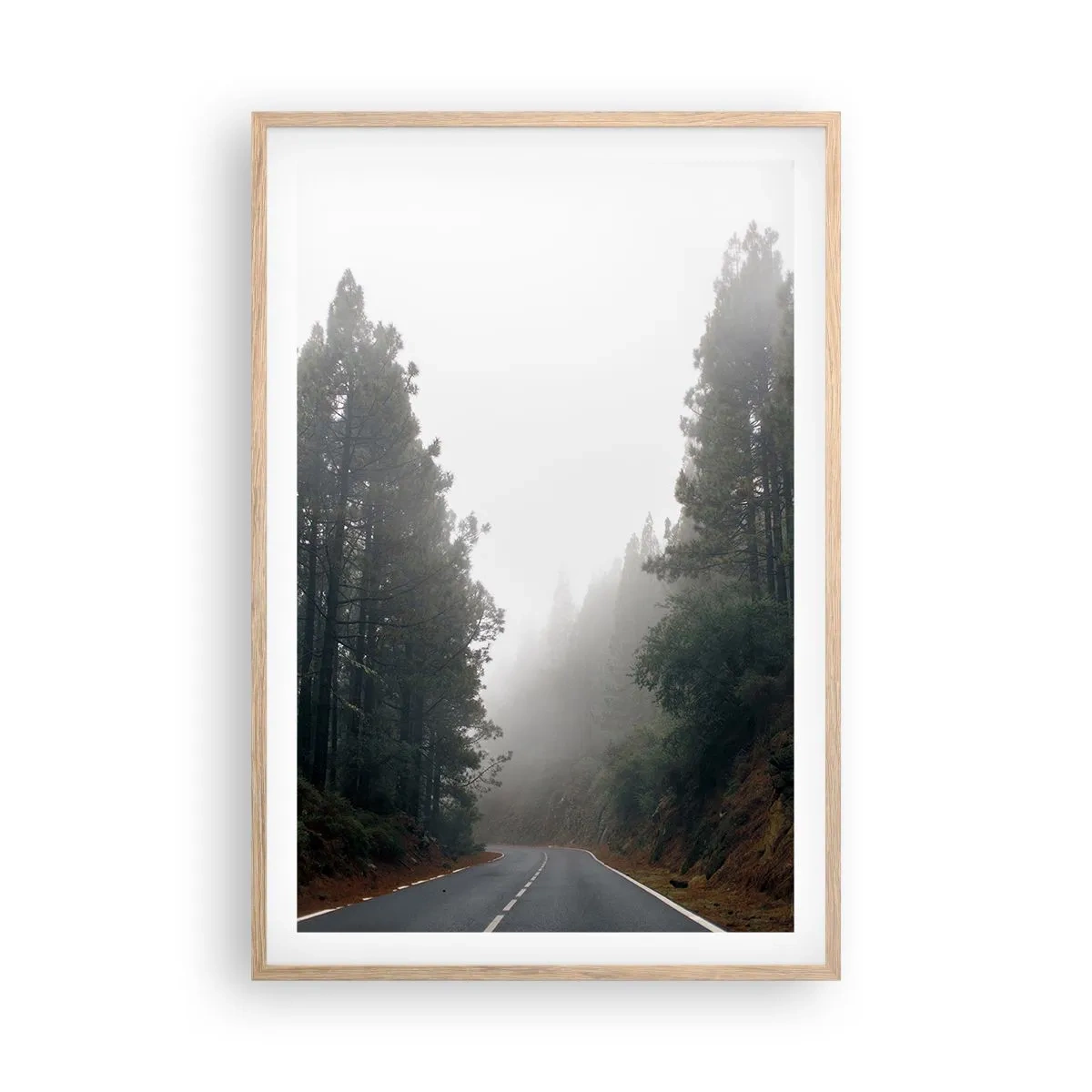 Poster in einem Rahmen aus heller Eiche - Eine Geschichte von einem magischen Wald - 61x91 cm