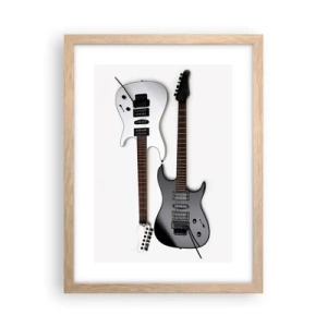 Poster in einem Rahmen aus heller Eiche - Harmonie der Formen - 30x40 cm