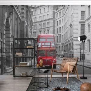 Maßgeschneiderte Fototapete Premium Sand - Der Alltag muss nicht grau sein - Stadt, London, Die Architektur