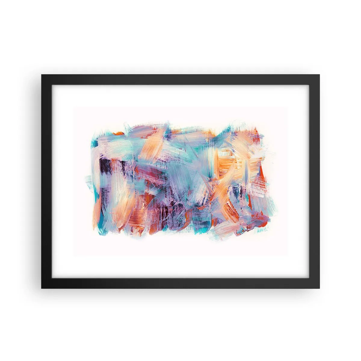 Poster in einem schwarzem Rahmen - Buntes Durcheinander - 40x30 cm