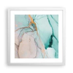 Poster in einem weißen Rahmen - Ein Tanz der Formen und Farben - 40x40 cm