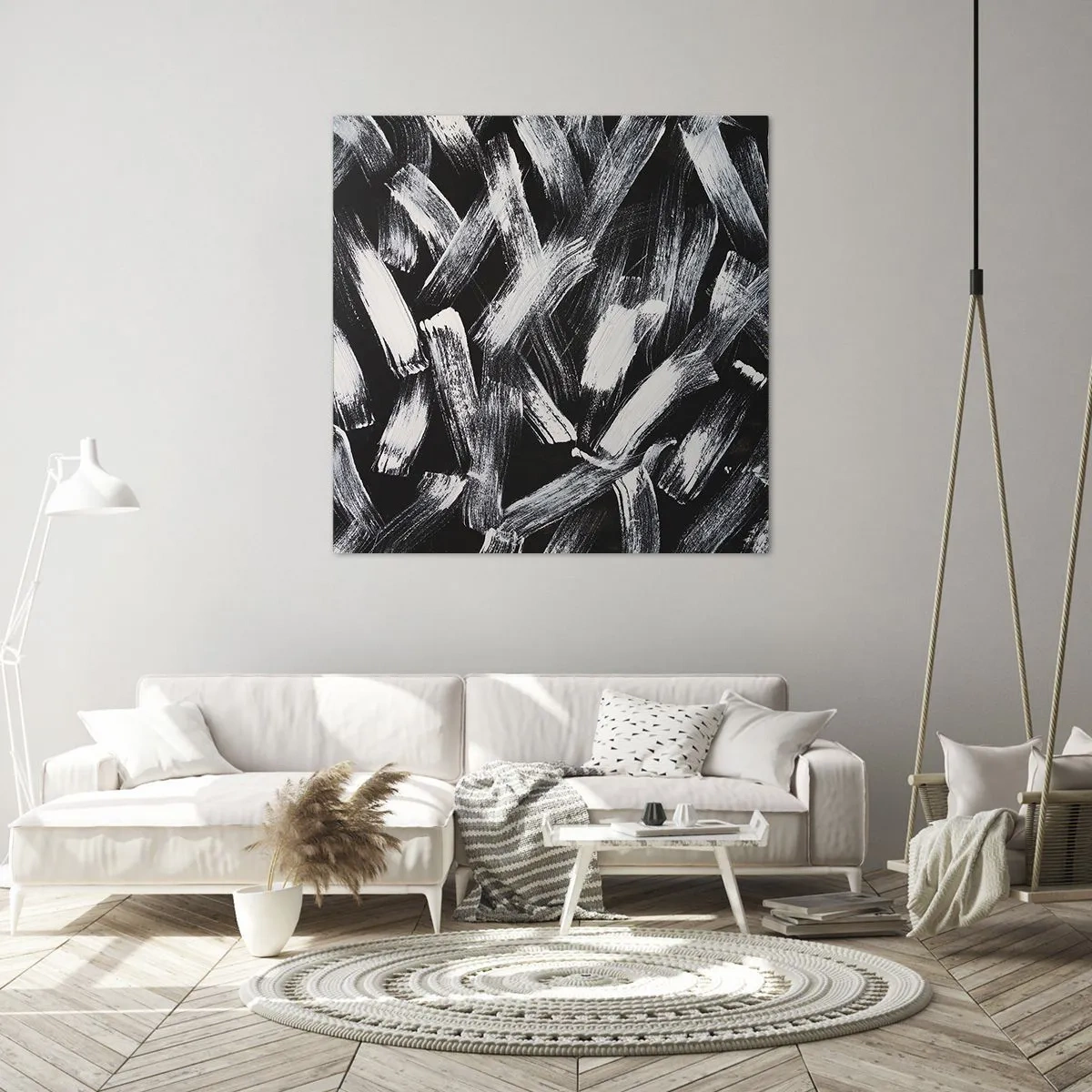 Bild auf Leinwand - Leinwandbild - Abstraktion im industriellen Geist - 40x40 cm