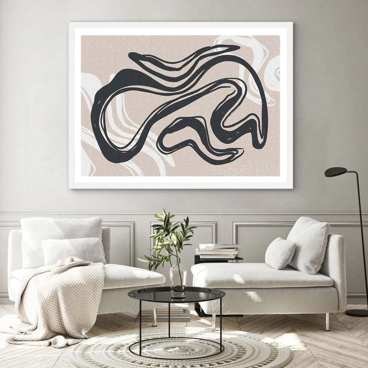 Poster in einem weißen Rahmen - Vervielfachter Ausdruck - 70x50 cm