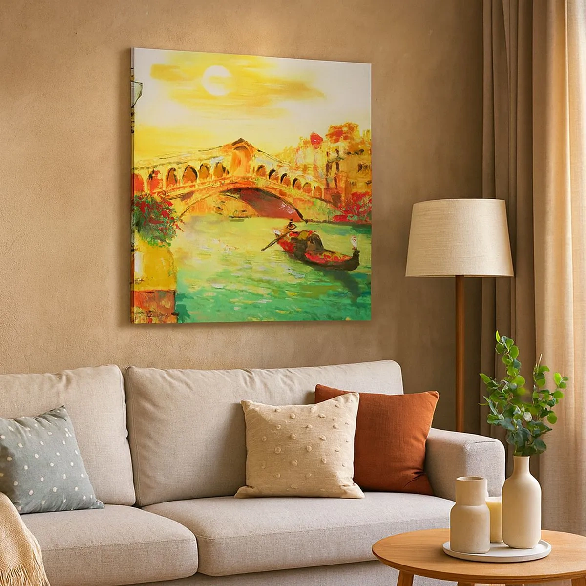 Bild auf Leinwand - Leinwandbild - Eine Pilgerreise der Liebenden - 30x30 cm