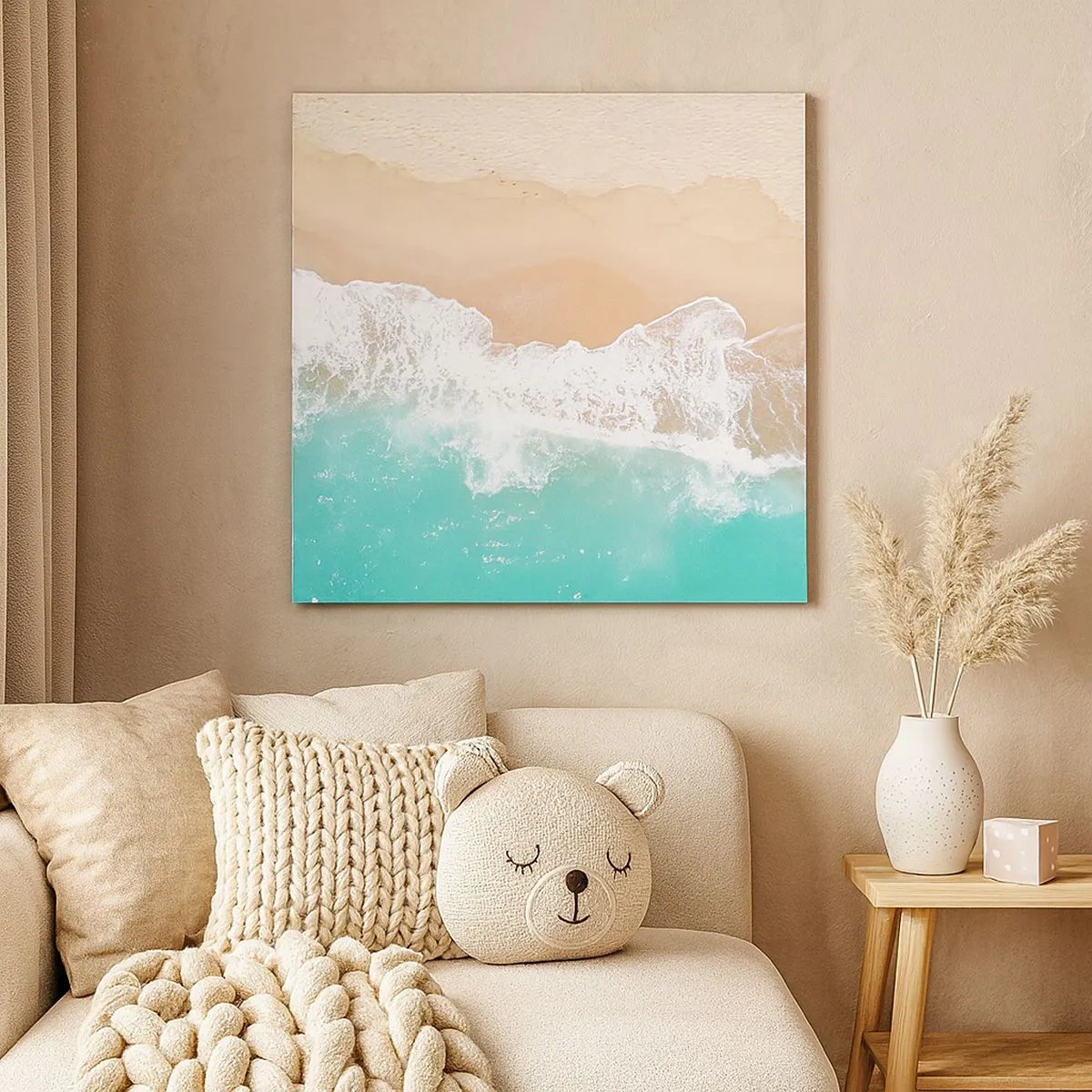 Bild auf Leinwand - Leinwandbild - Eine streichelnde Berührung - 30x30 cm