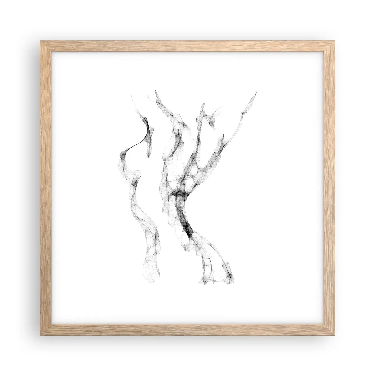 Poster in einem Rahmen aus heller Eiche - Schön und stark - 40x40 cm