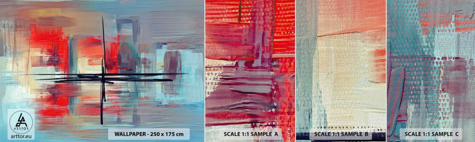 Fototapeten Muster Premium Canvas - Landschaft in einer unbekannten Dimension - Abstraktion, Stück, Modern - 100x30 cm