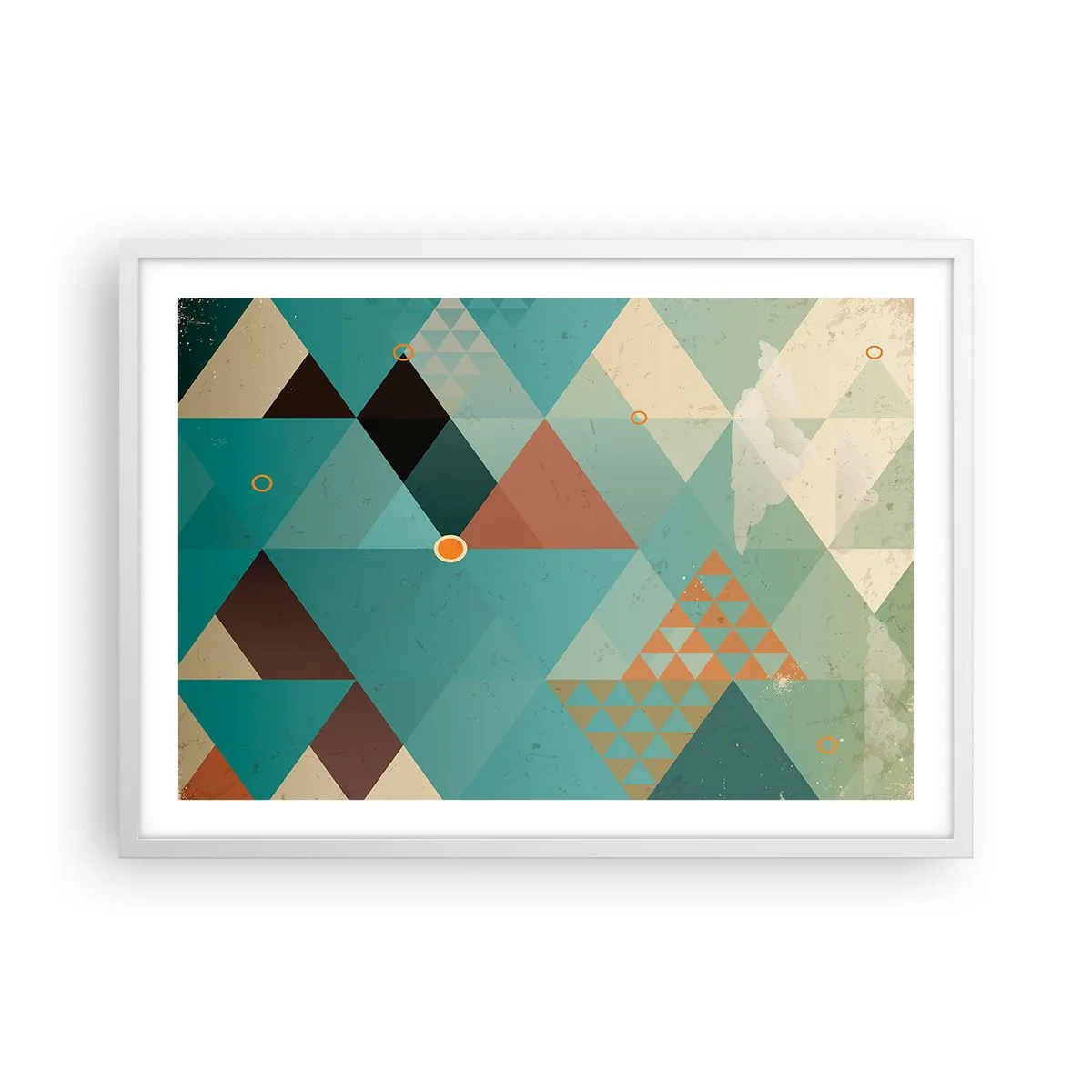 Poster in einem weißen Rahmen - Einheit der Vielheit, Vielheit der Einheit - 70x50 cm