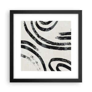 Poster in einem schwarzem Rahmen - Bei Hälfte angehalten - 30x30 cm