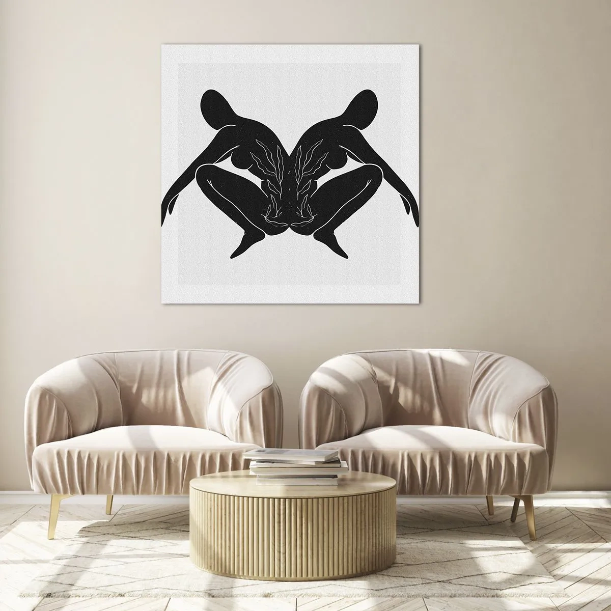 Glasbild - Bild auf glas - Gemeinsame Seele - 70x70 cm