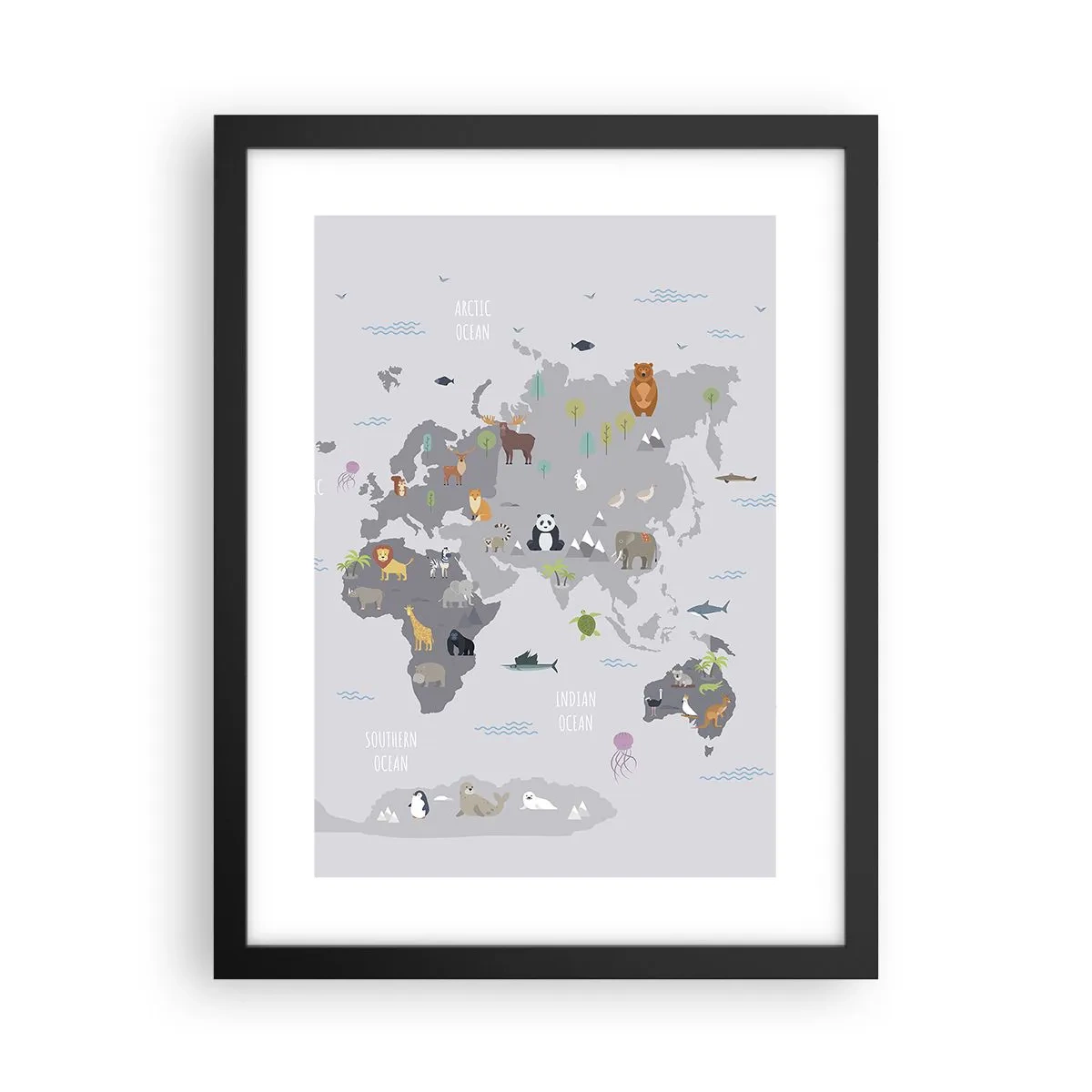 Poster in einem schwarzem Rahmen - Sag mir wo du herkommst ... - 30x40 cm