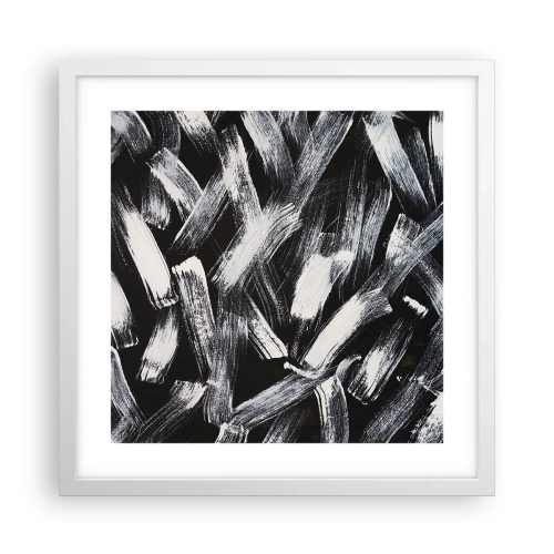 Poster in einem weißen Rahmen - Abstraktion im industriellen Geist - 40x40 cm