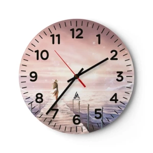 Wanduhr - Glasuhr - Im Licht eines Traums - 30x30 cm