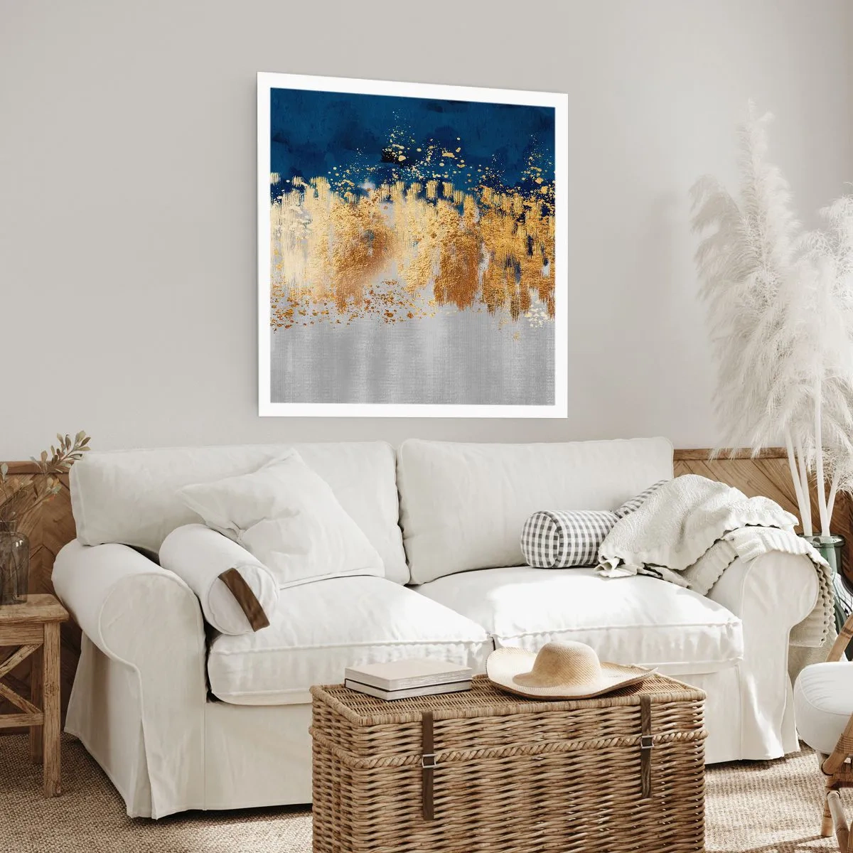 Poster - Moderne Komposition mit Glanz - 50x50 cm