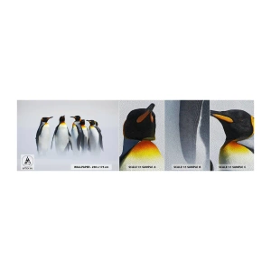 Fototapeten Muster Premium Sand - Treffen in Abendkleidern - Tiere, Pinguin, Natur - 100x30 cm