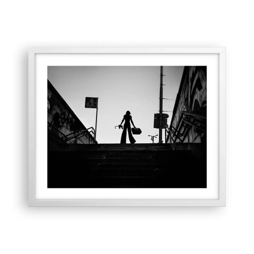 Poster in einem weißen Rahmen - Städtisches Wandern - 50x40 cm