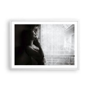 Poster in einem weißen Rahmen - Sinnlicher Moment - 70x50 cm