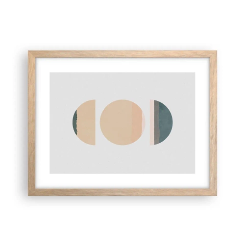 Poster in einem Rahmen aus heller Eiche - Ein Rad hinter dem anderen… - 40x30 cm